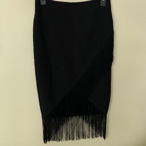 Black frilled skirt